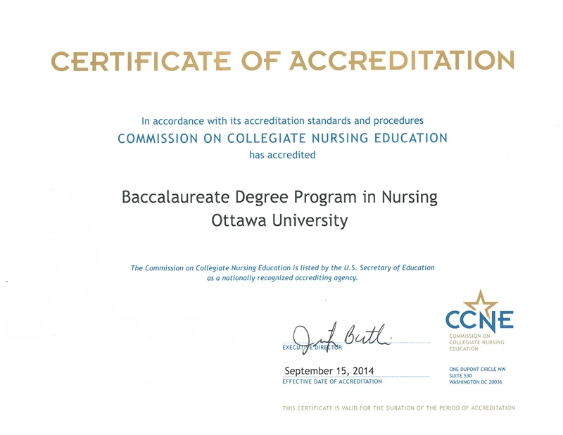 CCNE Certificate