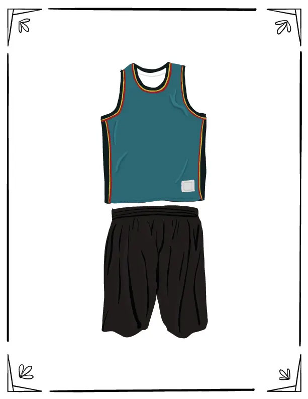 basketball shorts and jersey